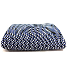 Load image into Gallery viewer, (3 Yards Cut) Poly Knit Geometric Print, Blue/Black