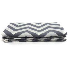 Load image into Gallery viewer, (3 Yards Cut) Poly Cotton Chevron Print Fabric, Gray