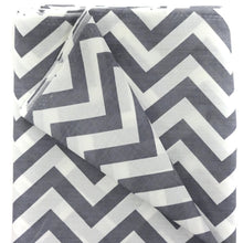 Load image into Gallery viewer, (3 Yards Cut) Poly Cotton Chevron Print Fabric, Gray