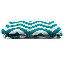 Load image into Gallery viewer, (3 Yards Cut) Poly Cotton Chevron Print Fabric, Teal