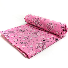 Load image into Gallery viewer, (3 Yards Cut) Poly Cotton Bandana Print Fabric, Pink