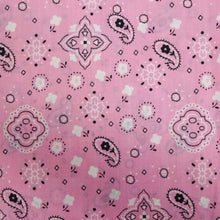 Load image into Gallery viewer, (3 Yards Cut) Poly Cotton Bandana Print Fabric, Pink
