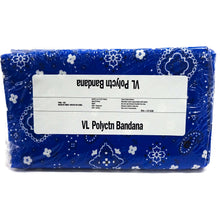 Load image into Gallery viewer, (3 Yards Cut) Poly Cotton Bandana Print Fabric, Navy