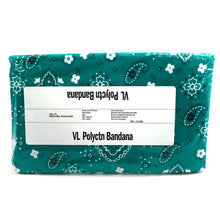 Load image into Gallery viewer, (3 Yards Cut) Poly Cotton Bandana Print Fabric, Teal