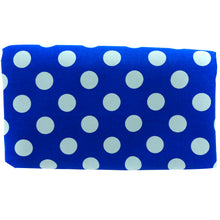 Load image into Gallery viewer, 100% Cotton Print Quilting Fabric, (3 Yards Cut), Blue/White Large Dots