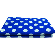 Load image into Gallery viewer, 100% Cotton Print Quilting Fabric, (3 Yards Cut), Blue/White Large Dots