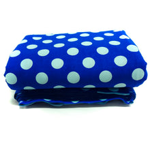 Load image into Gallery viewer, 100% Cotton Print Quilting Fabric, (8 yards pre-cut) Lapis / Aqua Big Dots.