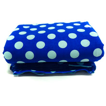 Load image into Gallery viewer, 100% Cotton Print Quilting Fabric, (8 Yards Cut), Blue/White Large Dots