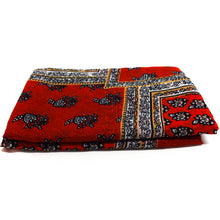 Load image into Gallery viewer, (3 Yards Cut) Chiffon Scarf Patch Print Fabric, Red