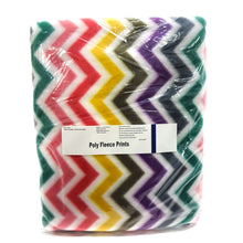 Load image into Gallery viewer, Chevron Anti-Pill Fleece, (2 Yards cut) White/Multi Chevron