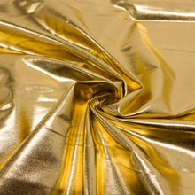 Load image into Gallery viewer, Foil Knit Dancewear Fabric With Spandex, Gold