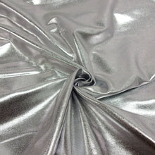 Load image into Gallery viewer, Foil Knit Dancewear Fabric With Spandex, Silver