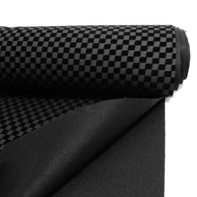 Load image into Gallery viewer, Faux Leather Upholstery Fabric, Checkers Print, Black