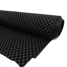Load image into Gallery viewer, Faux Leather Upholstery Fabric, Checkers Print, Black