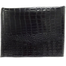 Load image into Gallery viewer, Faux Leather Upholstery Fabric, Crocodile Print, Black