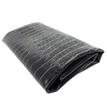 Load image into Gallery viewer, Faux Leather Upholstery Fabric, Crocodile Print, Gray