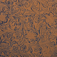 Load image into Gallery viewer, Faux Leather Jacobean Print Upholstery Fabric, Brown