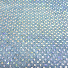 Load image into Gallery viewer, (3 Yards Cut) Spangle Sequin Glitter Knit Fabric, Denim Ice Blue