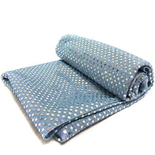 Load image into Gallery viewer, (3 Yards Cut) Spangle Sequin Glitter Knit Fabric, Denim Ice Blue