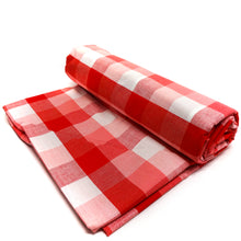 Load image into Gallery viewer, 100% Cotton Print Quilting Fabric, (3 Yards Cut), Red/White 1' Gingham