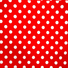 Load image into Gallery viewer, 100% Cotton Print Quilting Fabric, (3 Yards Cut), Red/White Small Dots