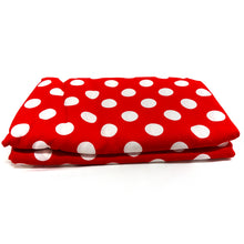 Load image into Gallery viewer, 100% Cotton Print Quilting Fabric, (3 Yards Cut), Red/White Large Dots