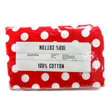 Load image into Gallery viewer, 100% Cotton Print Quilting Fabric, (3 Yards Cut), Red/White Large Dots
