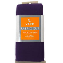 Load image into Gallery viewer, (2 Yards Cut) Craft Quilting Poly Cotton Fabric, Purple