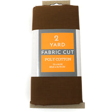 Load image into Gallery viewer, (2 Yards Cut) Craft Quilting Poly Cotton Fabric, Brown
