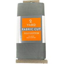 Load image into Gallery viewer, (2 Yards Cut) Craft Quilting Poly Cotton Fabric, Gray
