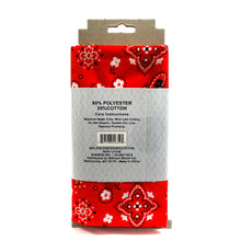 Load image into Gallery viewer, (2 Yards Cut) Poly Cotton Fabric, Red Bandana