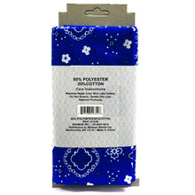 Load image into Gallery viewer, (2 Yards Cut) Poly Cotton Fabric, Blue Bandana