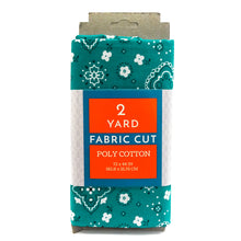 Load image into Gallery viewer, (2 Yards Cut) Poly Cotton Fabric, Teal Bandana
