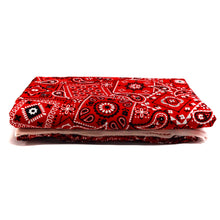 Load image into Gallery viewer, 100% Cotton Print Quilting Fabric, (3 Yards Cut), Red Bandana