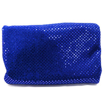 Load image into Gallery viewer, (3 Yards Cut) Spangle Sequin Glitter Knit Fabric, Cobalt