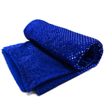 Load image into Gallery viewer, (3 Yards Cut) Spangle Sequin Glitter Knit Fabric, Cobalt
