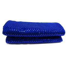 Load image into Gallery viewer, (3 Yards Cut) Spangle Sequin Glitter Knit Fabric, Cobalt