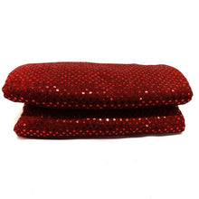 Load image into Gallery viewer, (3 Yards Cut) Spangle Sequin Glitter Knit Fabric, Red