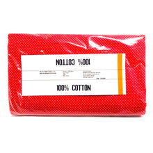 Load image into Gallery viewer, 100% Cotton Print Quilting Fabric, (3 Yards Cut), Red/White Pindots