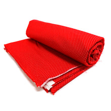 Load image into Gallery viewer, 100% Cotton Print Quilting Fabric, (3 Yards Cut), Red/White Pindots