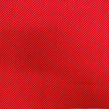 Load image into Gallery viewer, 100% Cotton Print Quilting Fabric, (3 Yards Cut), Red/White Pindots
