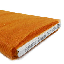 Load image into Gallery viewer, (10 Yards Cut) Polymesh Glitter Precut Fabric for Quilting Projects and Sewing, Orange