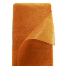 Load image into Gallery viewer, (10 Yards Cut) Polymesh Glitter Precut Fabric for Quilting Projects and Sewing, Orange