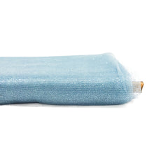 Load image into Gallery viewer, (10 Yards Cut) Polymesh Glitter Precut Fabric for Quilting Projects and Sewing, Ice Blue