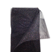 Load image into Gallery viewer, (10 Yards Cut) Polymesh Glitter Precut Fabric for Quilting Projects and Sewing, Black