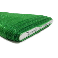 Load image into Gallery viewer, (10 Yards Cut) Polymesh Glitter Precut Fabric for Quilting Projects and Sewing, Kelly