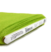 Load image into Gallery viewer, (10 Yards Cut) Polymesh Glitter Precut Fabric for Quilting Projects and Sewing, Lime Green