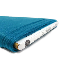 Load image into Gallery viewer, (10 Yards Cut) Polymesh Glitter Precut Fabric for Quilting Projects and Sewing, Turquoise