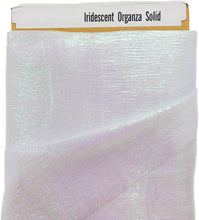 Load image into Gallery viewer, (2 Yards Cut) 58"/60" Wide Iridescent Organza Fabric by The Yard, White