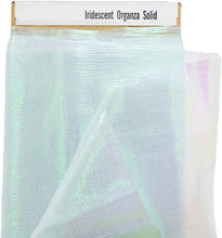 Load image into Gallery viewer, (8 Yards Cut) 58"/60" Wide Iridescent Organza Fabric by The Yard, Aqua